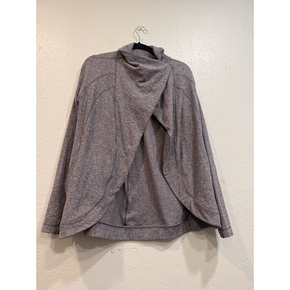 Lululemon Rulu Rally Wrap Jacket Heathered Graphite Purple Rulu Soft Size 8